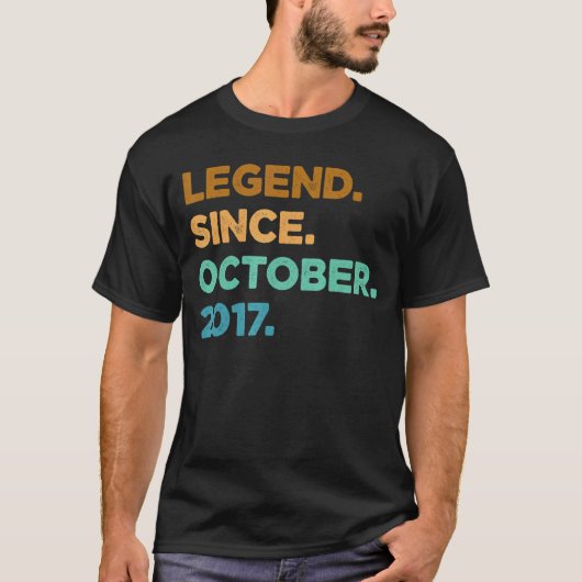 5 jaar oude legering sinds oktober 2017 5e verjaar t-shirt (Voorkant)