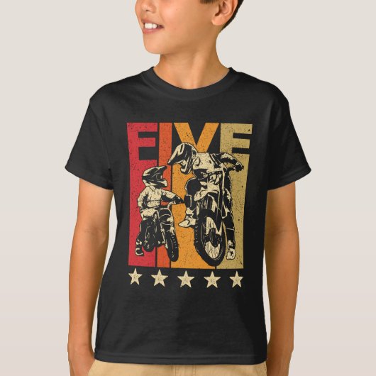 5 jaar oude motocross t-shirt (Voorkant)