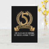 5 jaar oude onderneming met Jubileum werknemer Kaart (Gele Bloem)