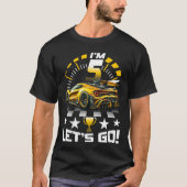 5 Jaar Oude Race 5e Verjaardag Party Gold Racing R T-shirt (Voorkant)