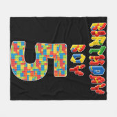 5 jaar oude schenkingen bouwstenen 5e geboortedag fleece deken (Voorkant (Horizontaal))