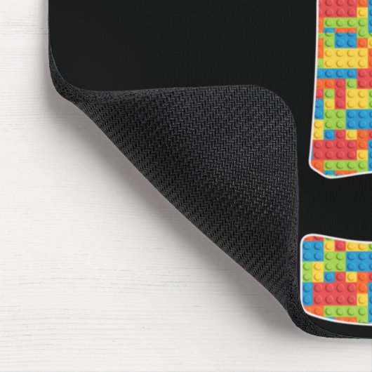 5 jaar oude schenkingen bouwstenen 5e geboortedag muismat (Hoek)