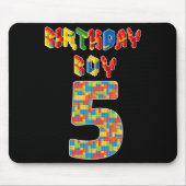 5 jaar oude schenkingen bouwstenen 5e geboortedag muismat (Voorkant)