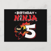 5 Jaar Oude Strips Ninja 5e Verjaardag Briefkaart (Voorkant)