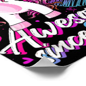 5 jaar oude Unicorn Dabbing 5th Birthday Girl Unic Poster (Hoek)