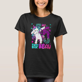 5 jaar oude Unicorn Dabbing 5th Birthday Girl Unic T-shirt