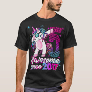 5 jaar oude Unicorn Dabbing 5th Birthday Girl Unic T-shirt