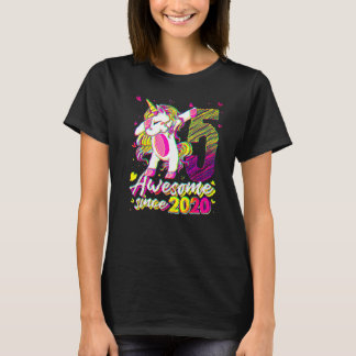 5 jaar oude Unicorn Dabbing 5th Birthday Girl Unic T-shirt