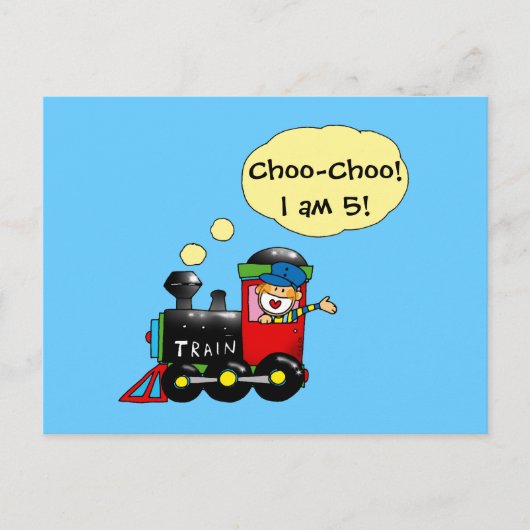 5 jaar oude verjaardag jongen briefkaart (Voorkant)