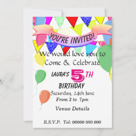 5 jaar oude verjaardag kaart