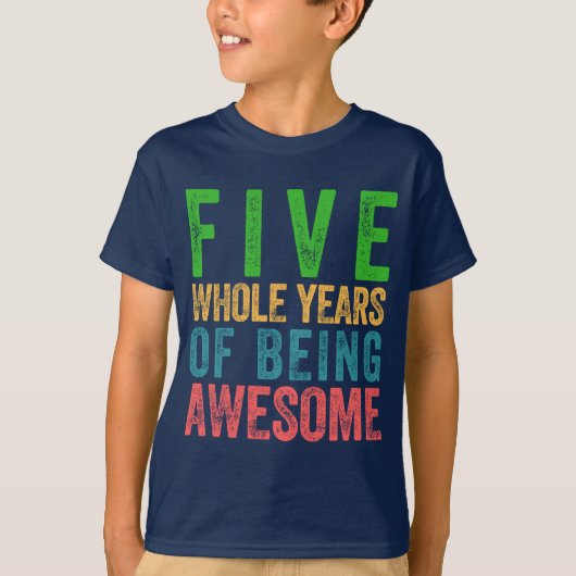 5 jaar oude verjaardag vijfde Kind T-shirt (Voorkant)
