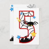 5 jaar oude verjaardagskaart kaart (Voorkant / Achterkant)