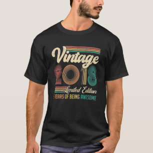 5 jaar oude Vintage 2018 5e verjaardag T-shirt