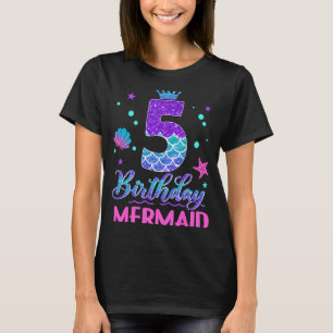 5 jaar oude zeemeermin t-shirt