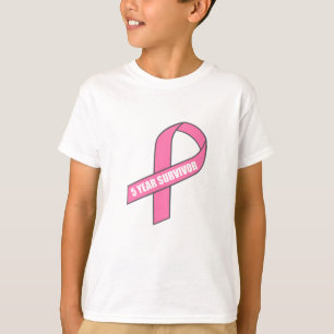 5 jaar overleving (borstkankerroze lint) t-shirt