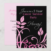 5 jaar overlevingsfeest voor kanker kaart (Voorkant / Achterkant)