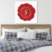 5 jaar rode wax zeehond canvas afdruk (Insitu (Slaapkamer))