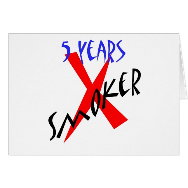 5 jaar Rood X-roker (Voorkant Horizontaal)