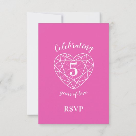 5 jaar roze tourmaline reactie RSVP (Achterkant)