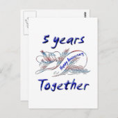 5 jaar samen briefkaart (Voorkant / Achterkant)