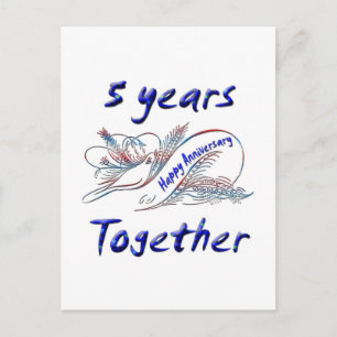 5 jaar samen briefkaart