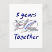 5 jaar samen briefkaart (Voorkant)