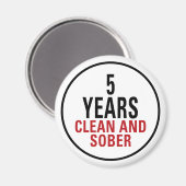 5 jaar Schone en Sober Magneet (Voorkant / Achterkant)