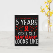 5 jaar sikkelceloverleving lint sikkelcel AW Kaart (Gele Bloem)