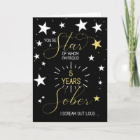 5 jaar Sobriety Jubileum You're a Star