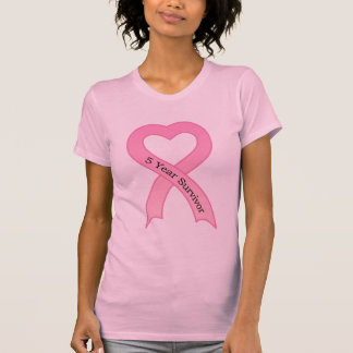 5 jaar Survivor Pink Ribbon Women's T-Shirt