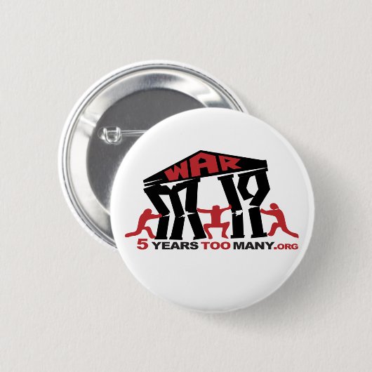 5 jaar te veel Button (rond) (Voorkant /achterkant)