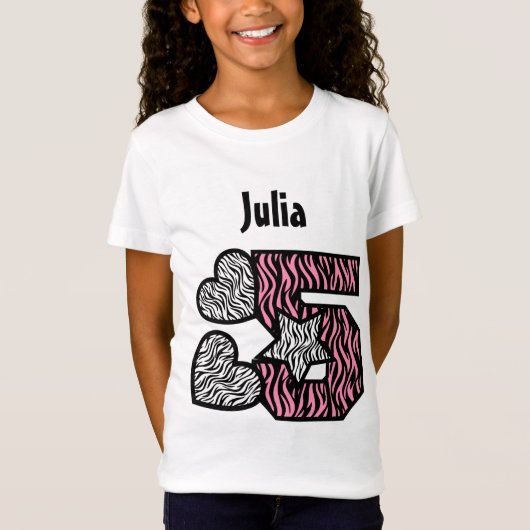 5 jaar Zebrastripes 5 jaar 40F T-shirt (Voorkant)