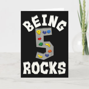 5 jaar zijn Rocks Rotsklimmer 5e verjaardag Grappi Kaart
