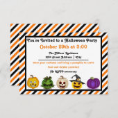 5 Jack o Lantern - 3x5 Halloween Party Invitation Kaart (Voorkant / Achterkant)