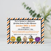 5 Jack o Lanterns - 3x5 Verjaardag Uitnodiging (Staand voorkant)