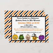 5 Jack o Lanterns - 3x5 Verjaardag Uitnodiging (Voorkant / Achterkant)