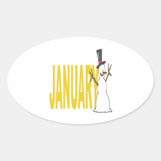 5 januari ovale sticker (Voorkant)