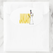 5 januari ovale sticker (Tas)