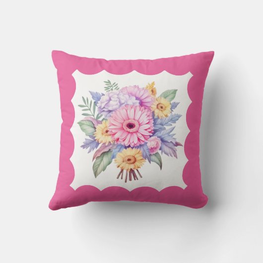 5-jarig jubileum: Gerbera bloeit roze Kussen (Achterkant)