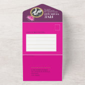 5-jarig jubileum Pink Tourmaline dinermenu RSVP All In One Uitnodiging (Buitenkant)