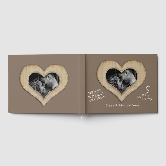 5-jarig jubileumfoto met bruin gastenboek (Volledig)