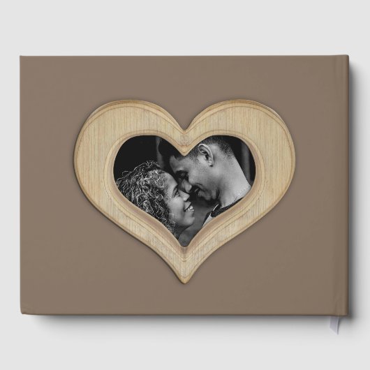 5-jarig jubileumfoto met bruin gastenboek (Achterkant)