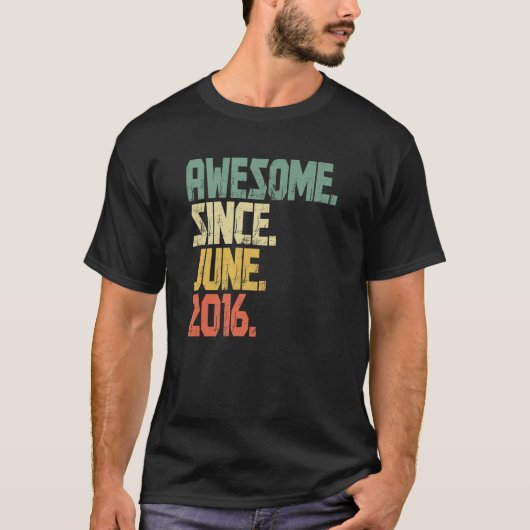  5-jarig meisje Geweldige sinds 2 juni T-shirt (Voorkant)