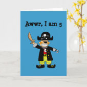 5-jarige piraatjongen kaart (Gele Bloem)