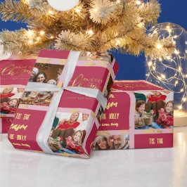 5 je Foto Merry Kerstmis. Cadeaupapier