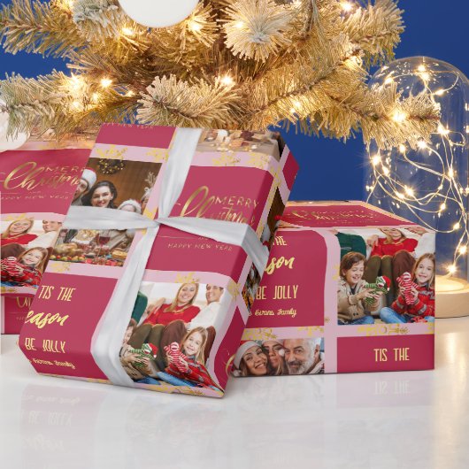 5 je Foto Merry Kerstmis. Cadeaupapier (Feestdagen)