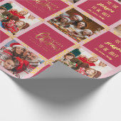 5 je Foto Merry Kerstmis. Cadeaupapier (Hoek)