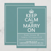 5" Kalm houden en trouwen op huwelijksuitnodiging Kaart (Voorkant / Achterkant)