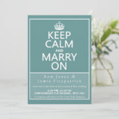 5" Kalm houden en trouwen op huwelijksuitnodiging Kaart (Staand voorkant)