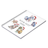 5 kerst Kittens Notitieboek (Linkerzijde)